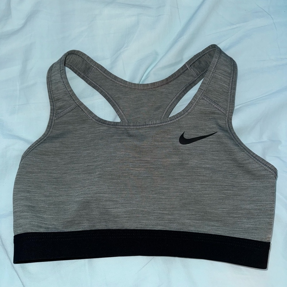 Grey Nike DRI-FIT Sports Bra